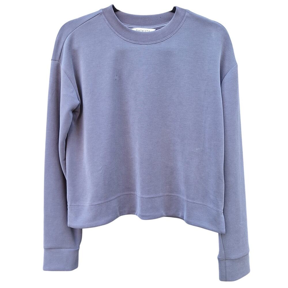 Athleta NEW seasoft crewneck sweatshirt gray super soft modal blend cozy lounge